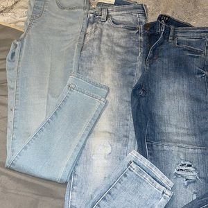 3 pair of girl denim jeans
